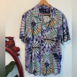 Vans Men's Tie-Dye Short Sleeve Button Down Shirt